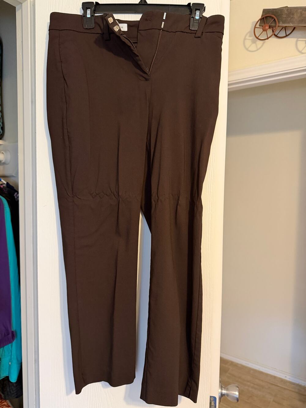 Liz Claiborne Emma Brown Dress Pants Women's Straight Leg Slacks
